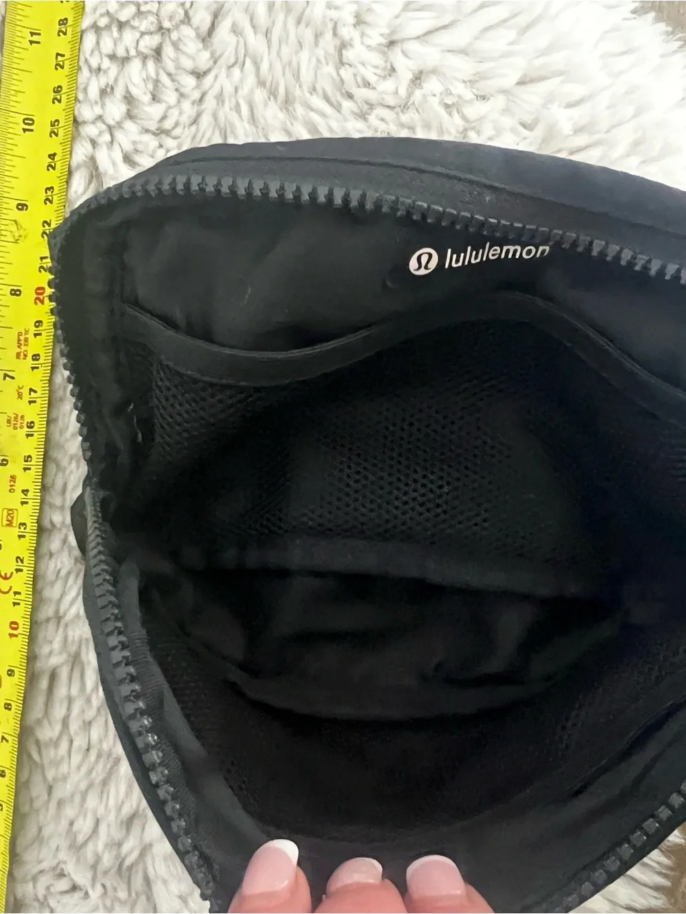 lululemon athletica Black Cosmetic Pouch with Logo Accent